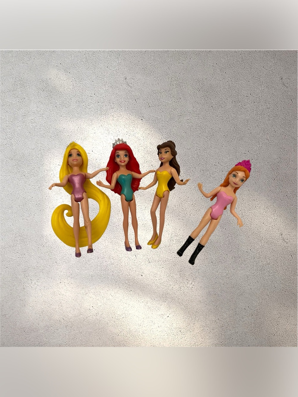 Disney Princess MagiClip Dolls Lot of Toys Rapunzel Belle Ariel & Anna